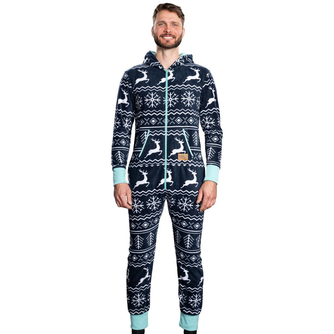 Union Suit Mens Onesie Christmas Pajamas Ugly Christmas Sweater