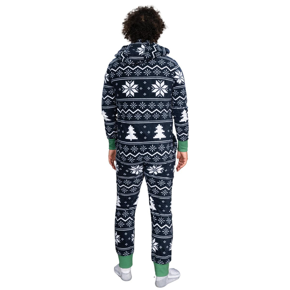 Ugly Christmas Sweater Style Fair Isle Jumpsuit Adult Union Suit Unise, image size:1100x1100