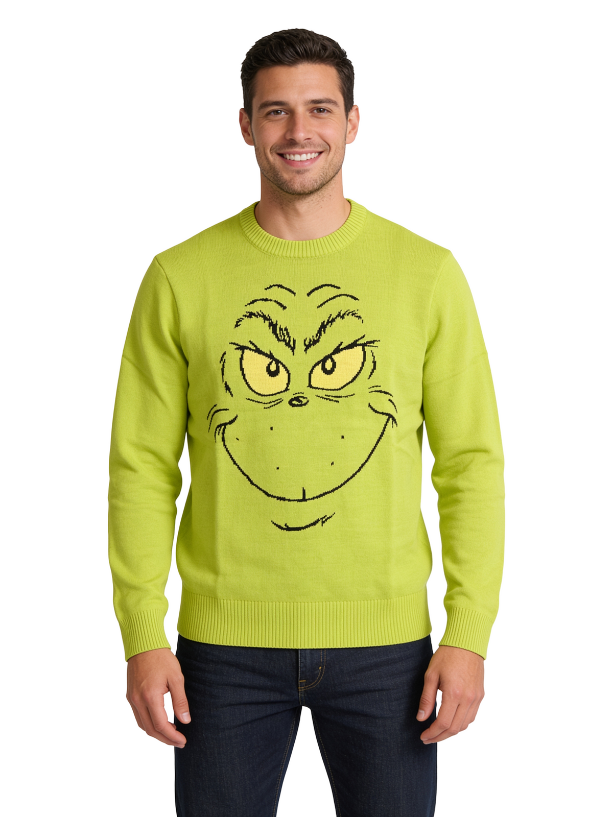 The Grinch Big Face Adult Unisex Ugly Christmas Sweater