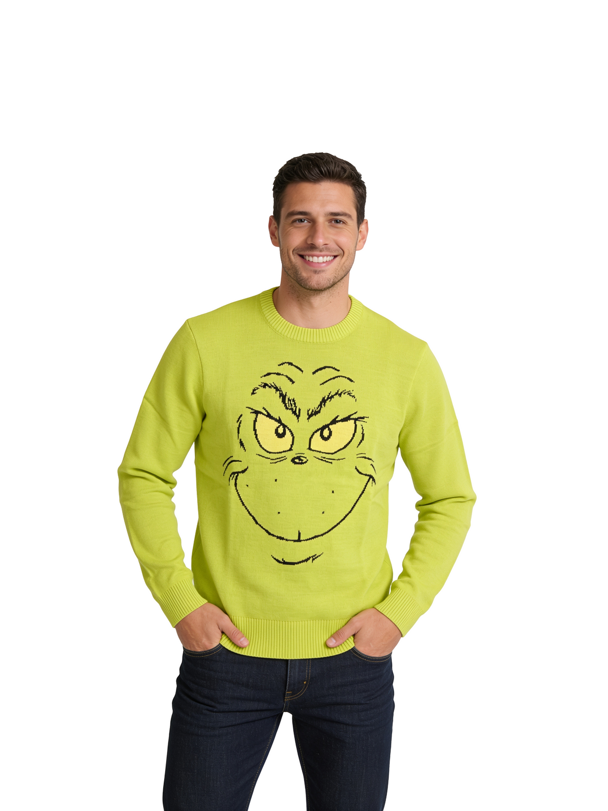 The Grinch Big Face Adult Unisex Ugly Christmas Sweater