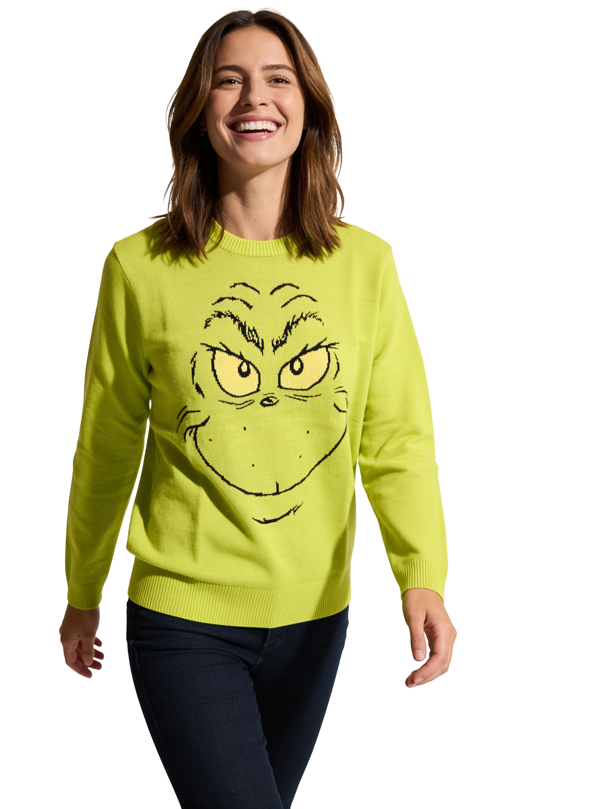 The Grinch Big Face Adult Unisex Ugly Christmas Sweater
