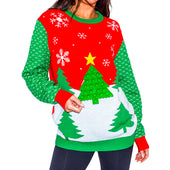 3d Xmas Tree Pop-It Sweater