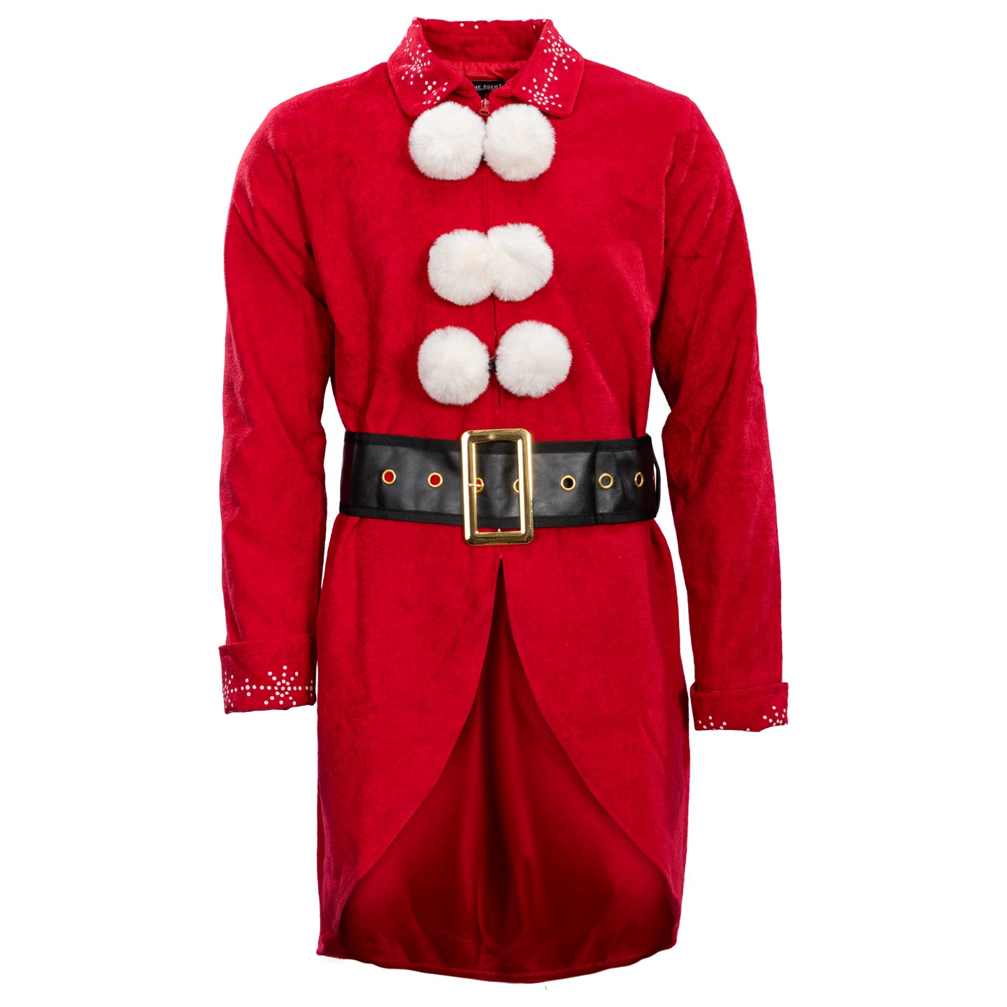 Ming Ming Elf Christmas Holiday Season Suit Adult Halloween Costume Cosplay Set with Jacket, Belt and Hat