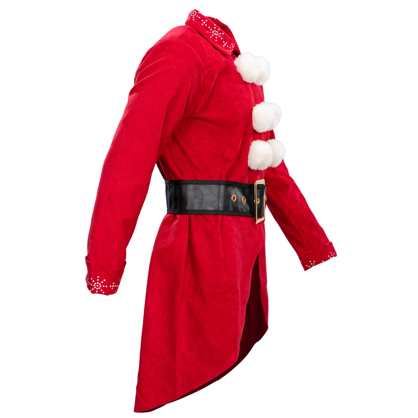 Ming Ming Elf Christmas Holiday Season Suit Adult Halloween Costume Cosplay Set with Jacket, Belt and Hat