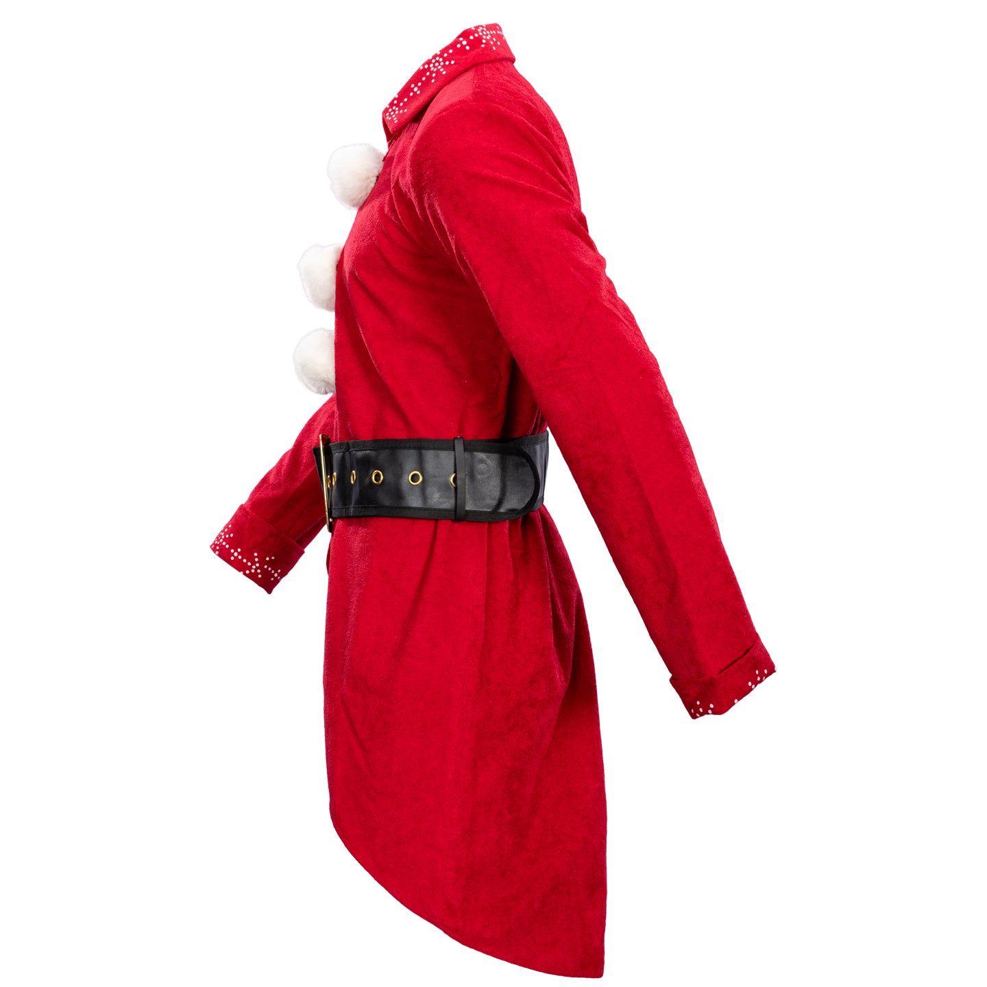 Ming Ming Elf Christmas Holiday Season Suit Adult Halloween Costume Cosplay Set with Jacket, Belt and Hat