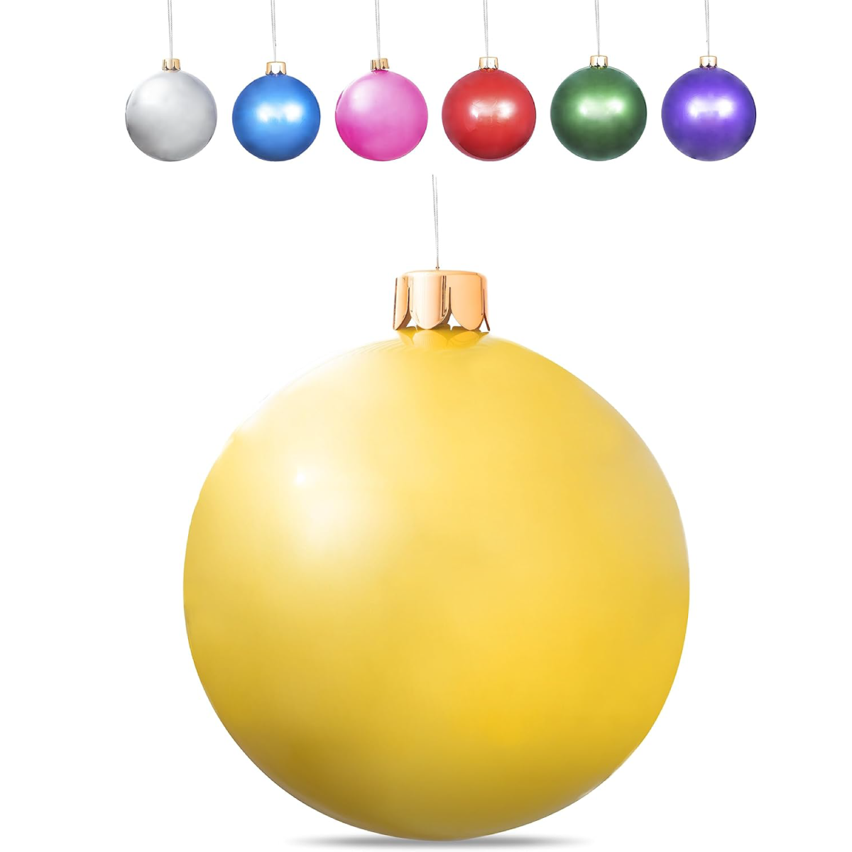 Inflatable Oversized Ornaments Jumbo Christmas Balls 15" 18" 25" or 30" inches Holiday Decorations Indoor Outdoor
