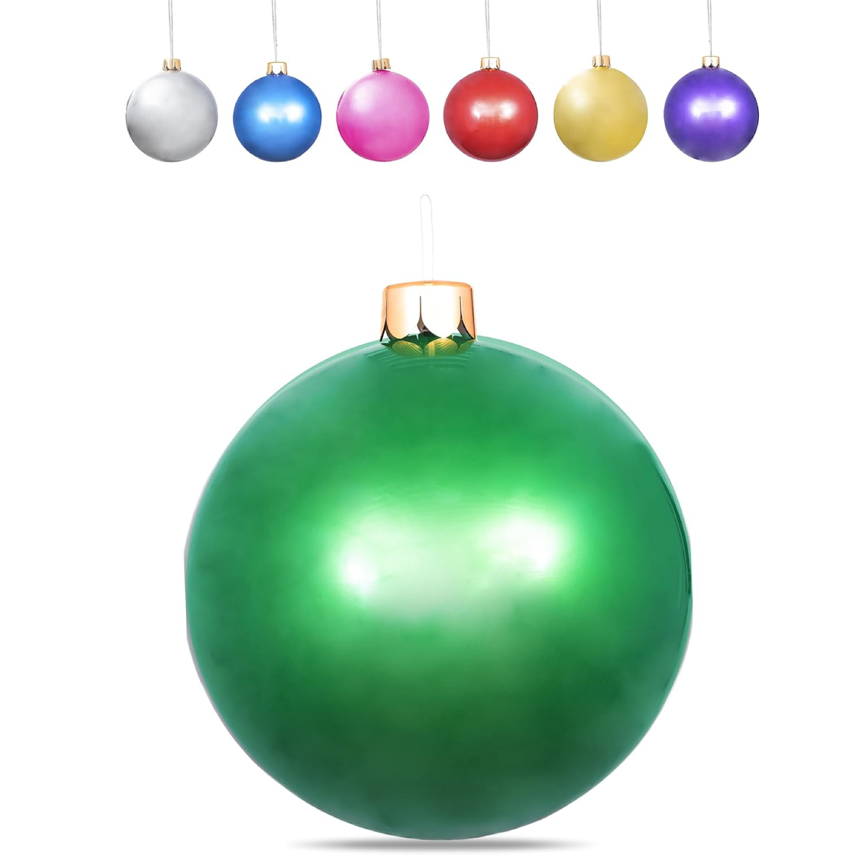 Inflatable Oversized Ornaments Jumbo Christmas Balls 15" 18" 25" or 30" inches Holiday Decorations Indoor Outdoor