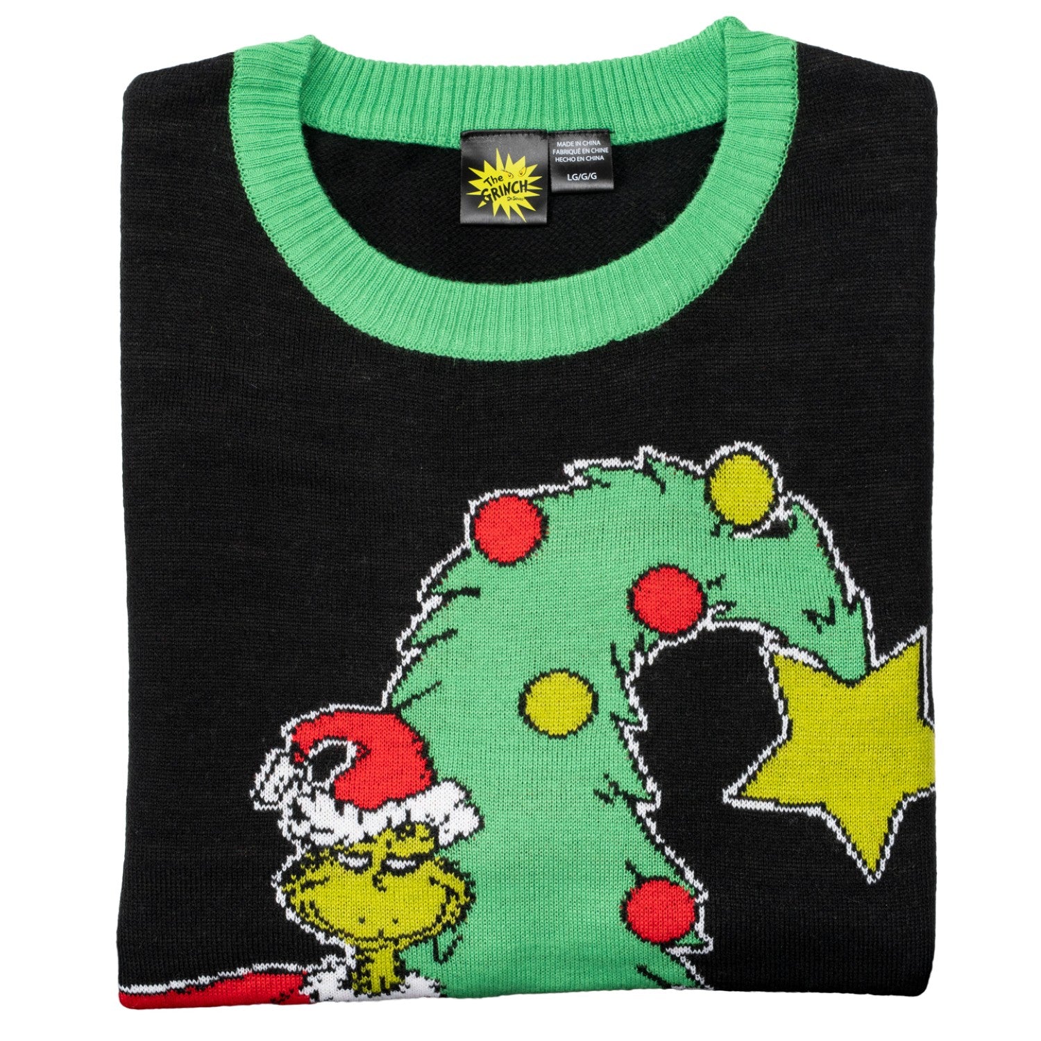 Officially Licensed Grinch Xmas Tree Adult Unisex Ugly Christmas Sweater