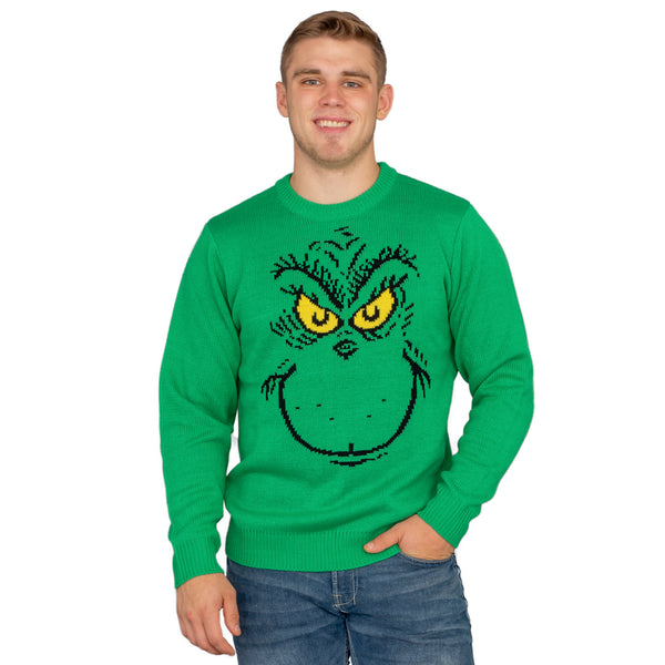 Grinch Face Dr. Seuss Ugly Christmas Sweater