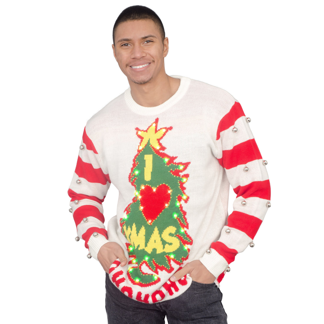 grinch ugly christmas sweater dress Dr Seuss Grinch Santa Tree Adult Ugly XMAS Holiday Sweater, Off-White, 100% Acrylic