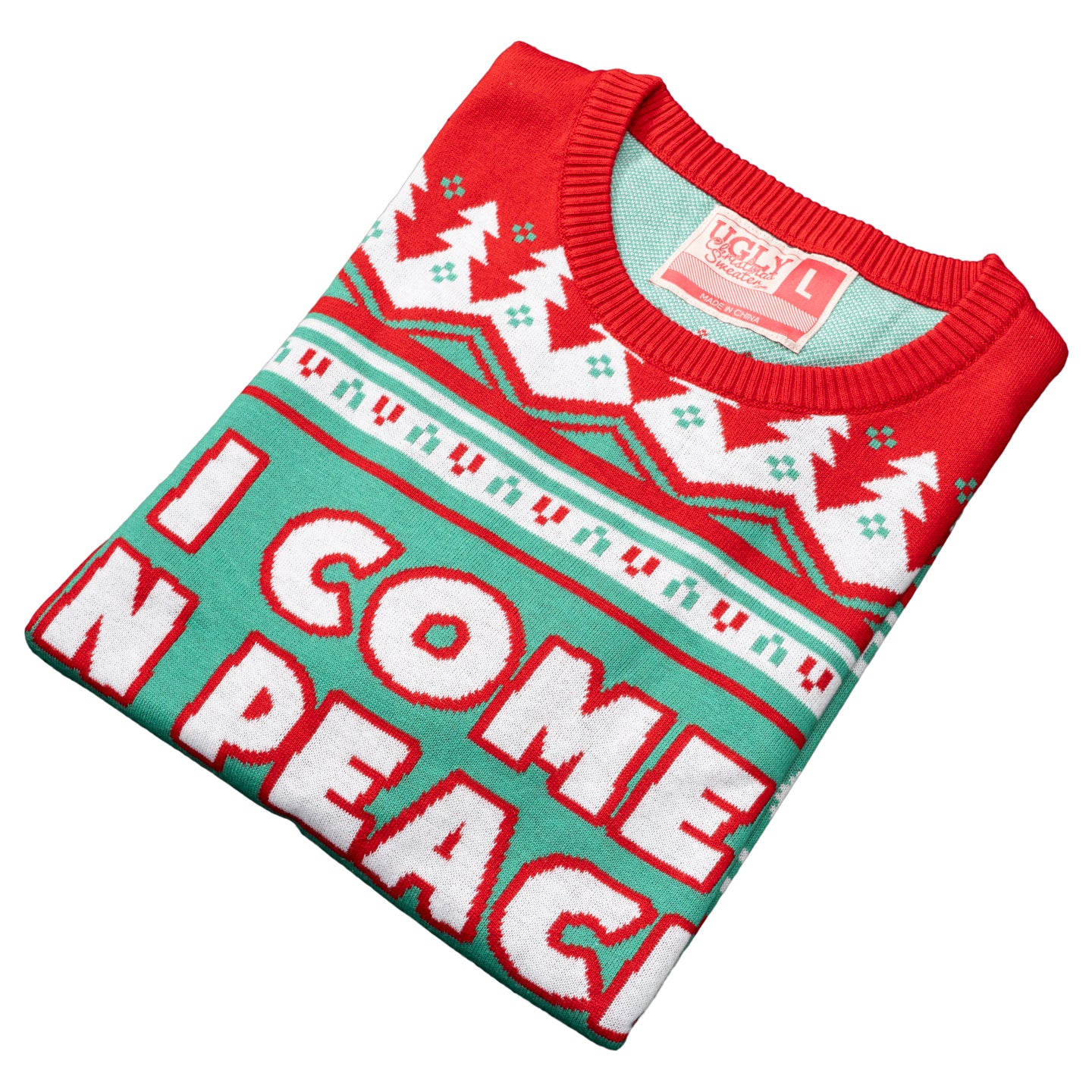 I Come in Peace / Peace Funny Couples Adult Unisex Ugly Christmas Sweaters