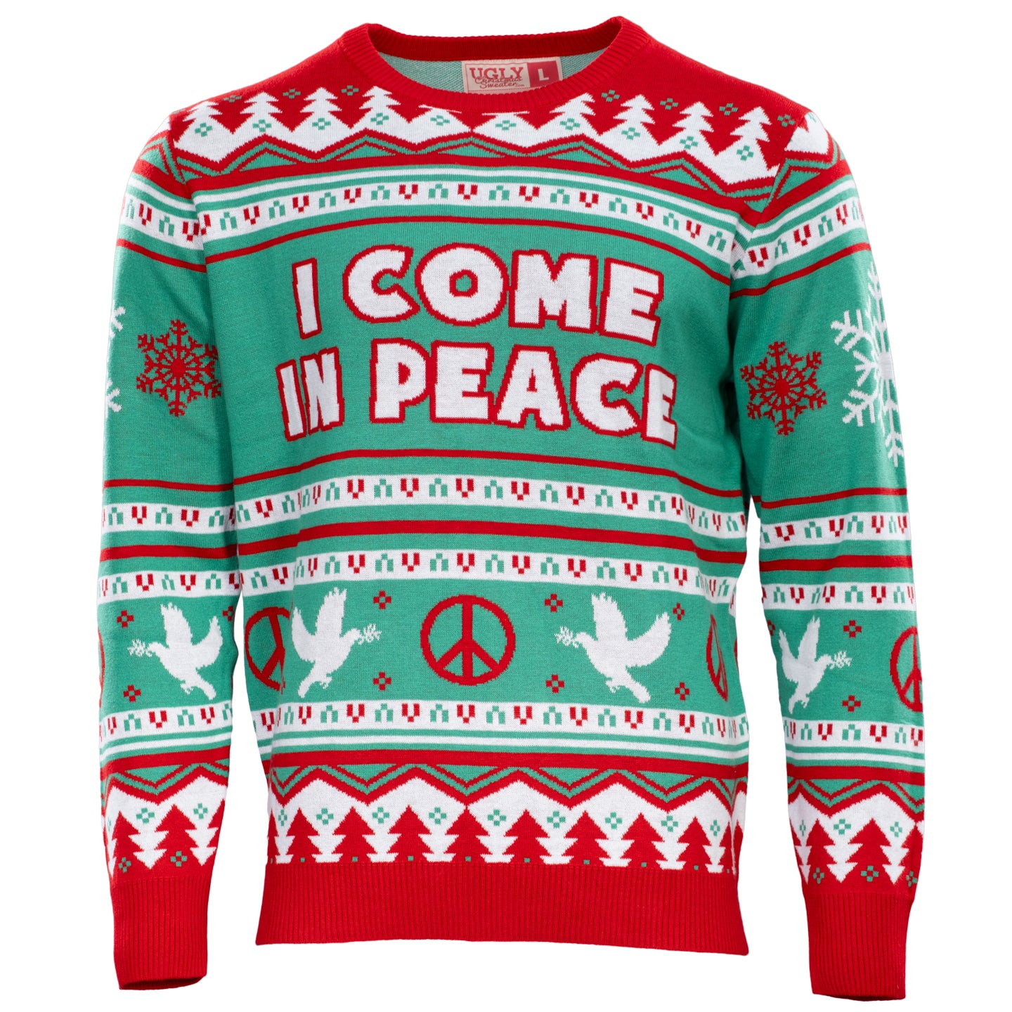 I Come in Peace / Peace Funny Couples Adult Unisex Ugly Christmas Sweaters