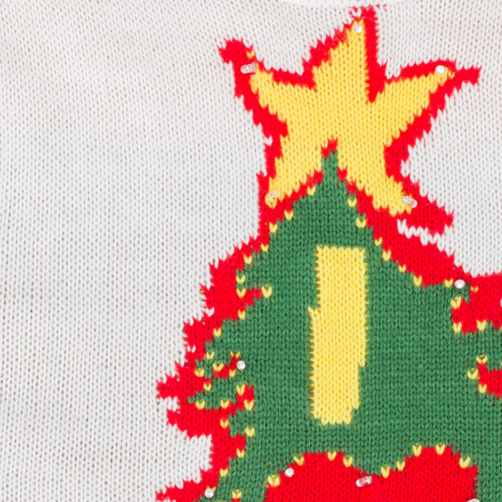 I Love Xmas HOHOHO Grinch Light Up (LED) Christmas Tree and Star Ugly Christmas Sweater