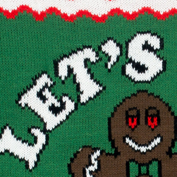 Women's Let's Get Baked Happy Gingerbread Ugly Christmas Sweater