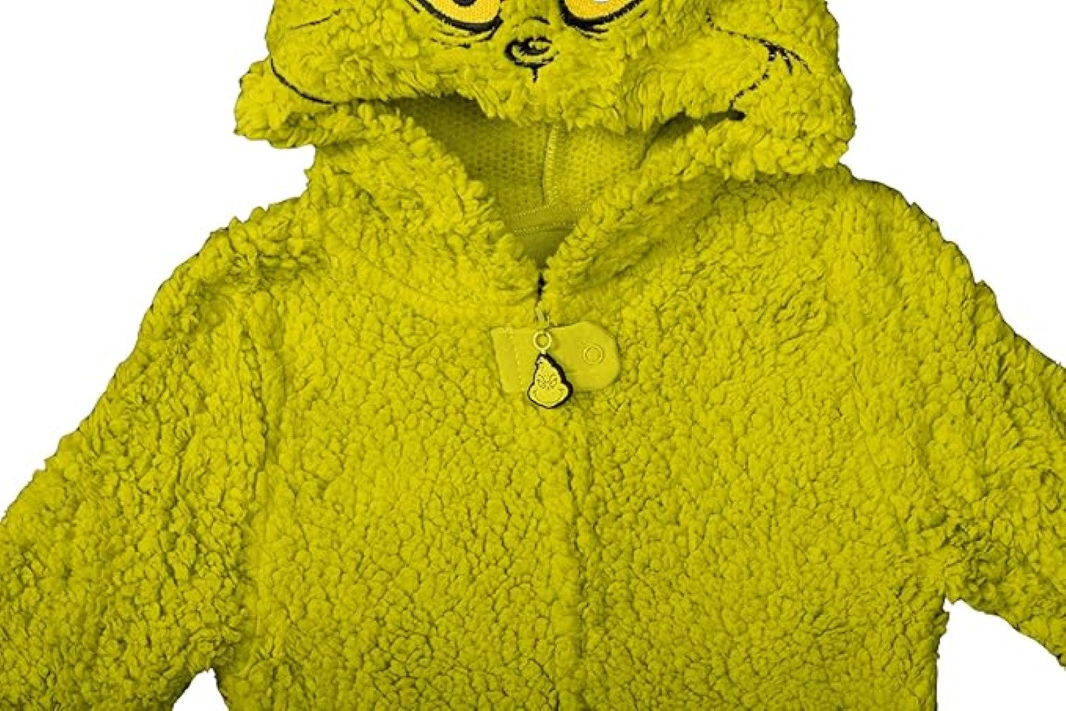 Youth Kids Toddler Grinch Sherpa Union Suit Pajamas Cosplay Costume