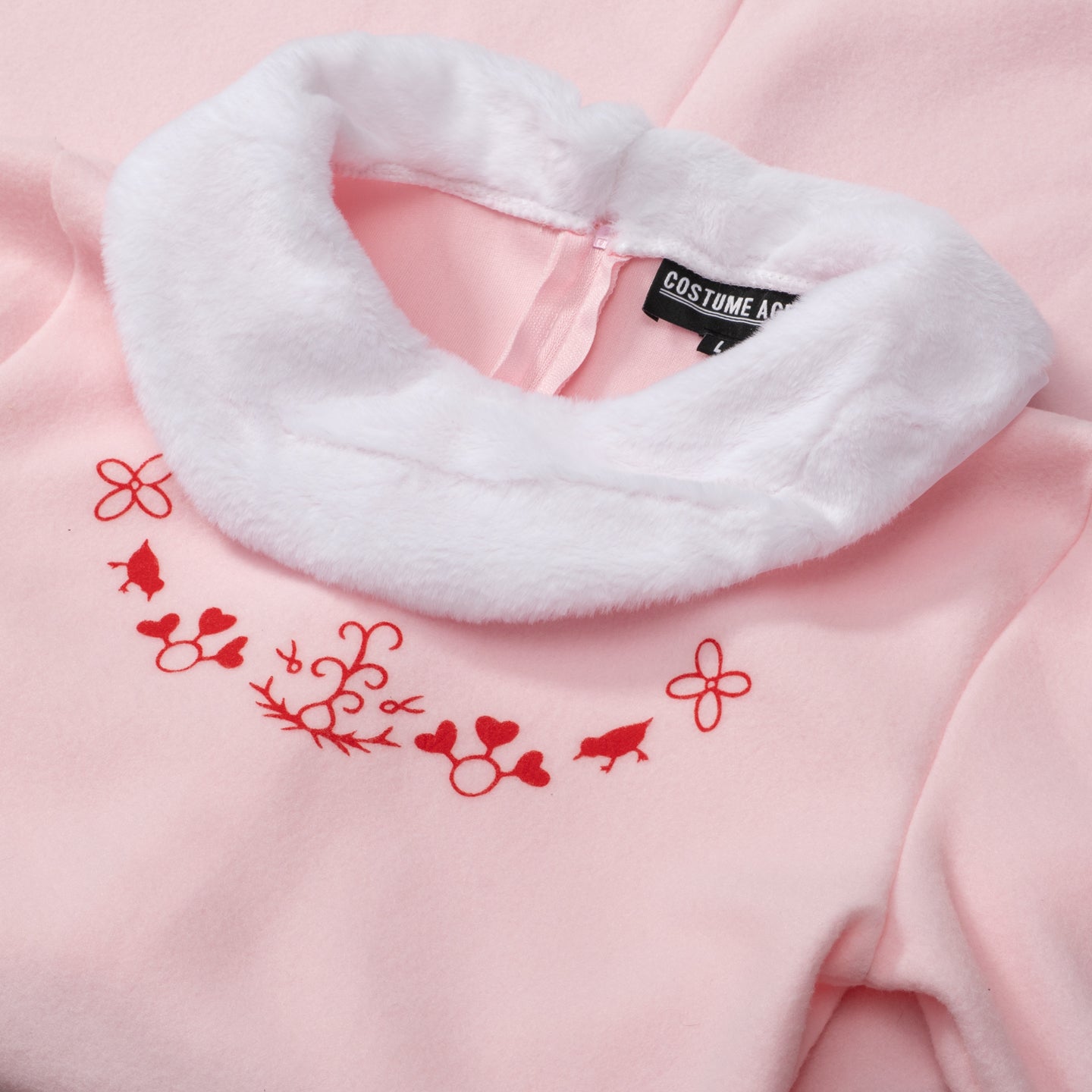 Mrs. Elf Christmas Halloween Costume Adults Holiday Pink Dress, Red Belt & Hat Festive Women’s Elf Outfit