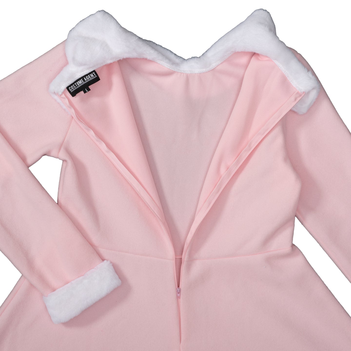 Mrs. Elf Christmas Halloween Costume Adults Holiday Pink Dress, Red Belt & Hat Festive Women’s Elf Outfit