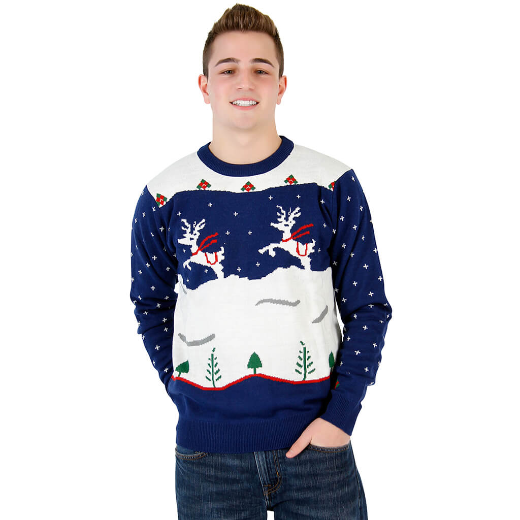 Navy Step Brothers Ugly Christmas Sweater