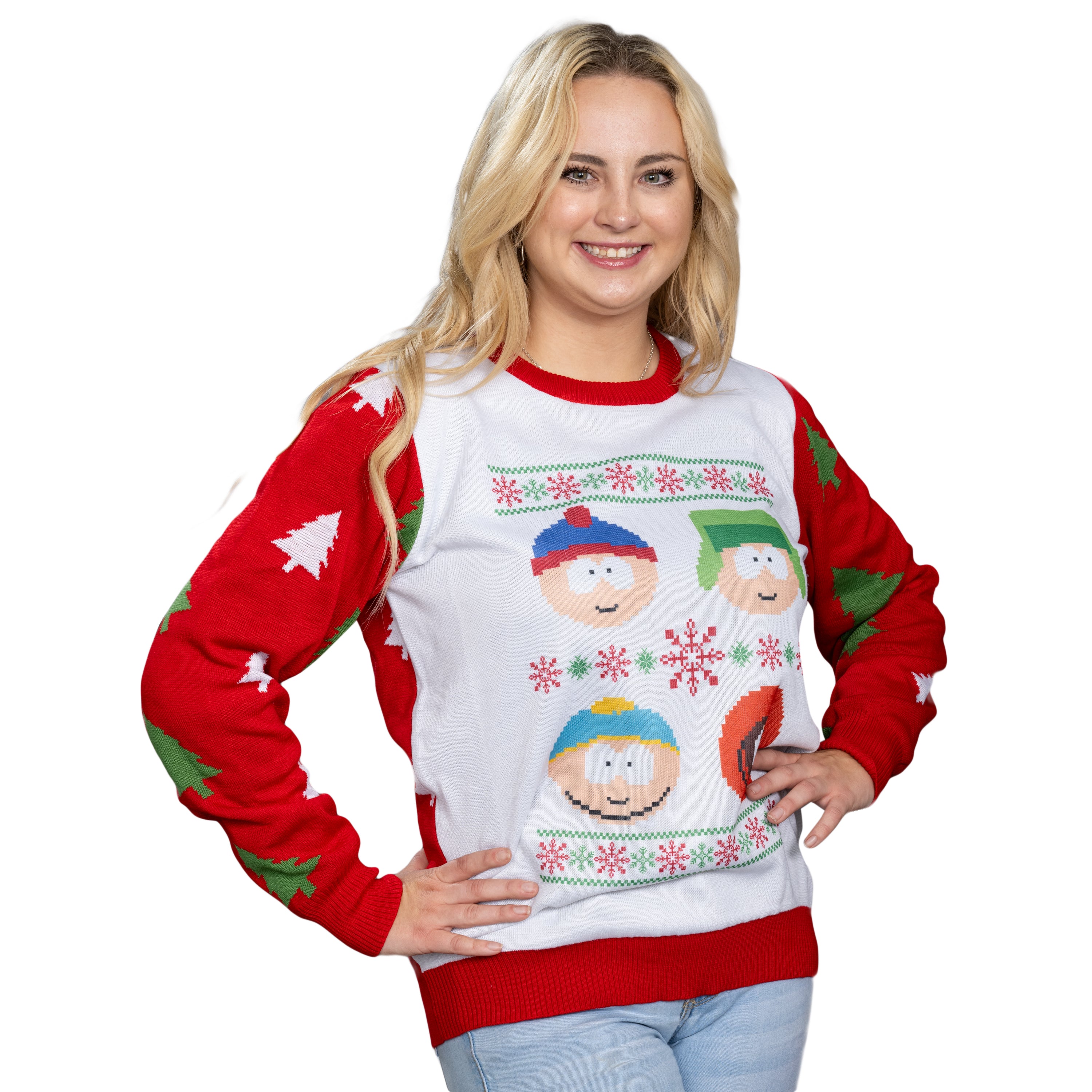 South Park Stan Kyle Cartman Kenny Faces Ugly Christmas Sweater