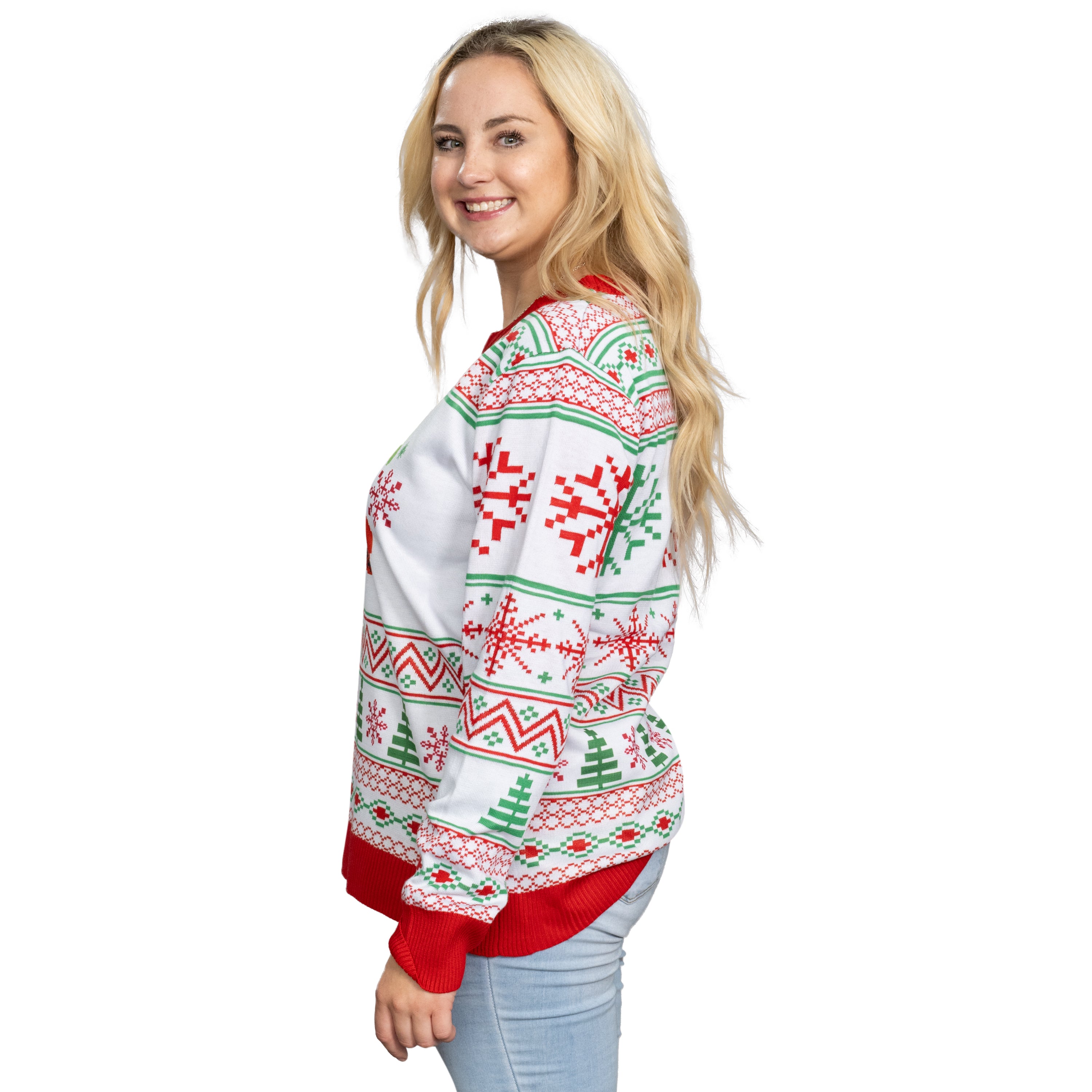 Best Friends Fair Isle Faces South Park Ugly Christmas Sweater