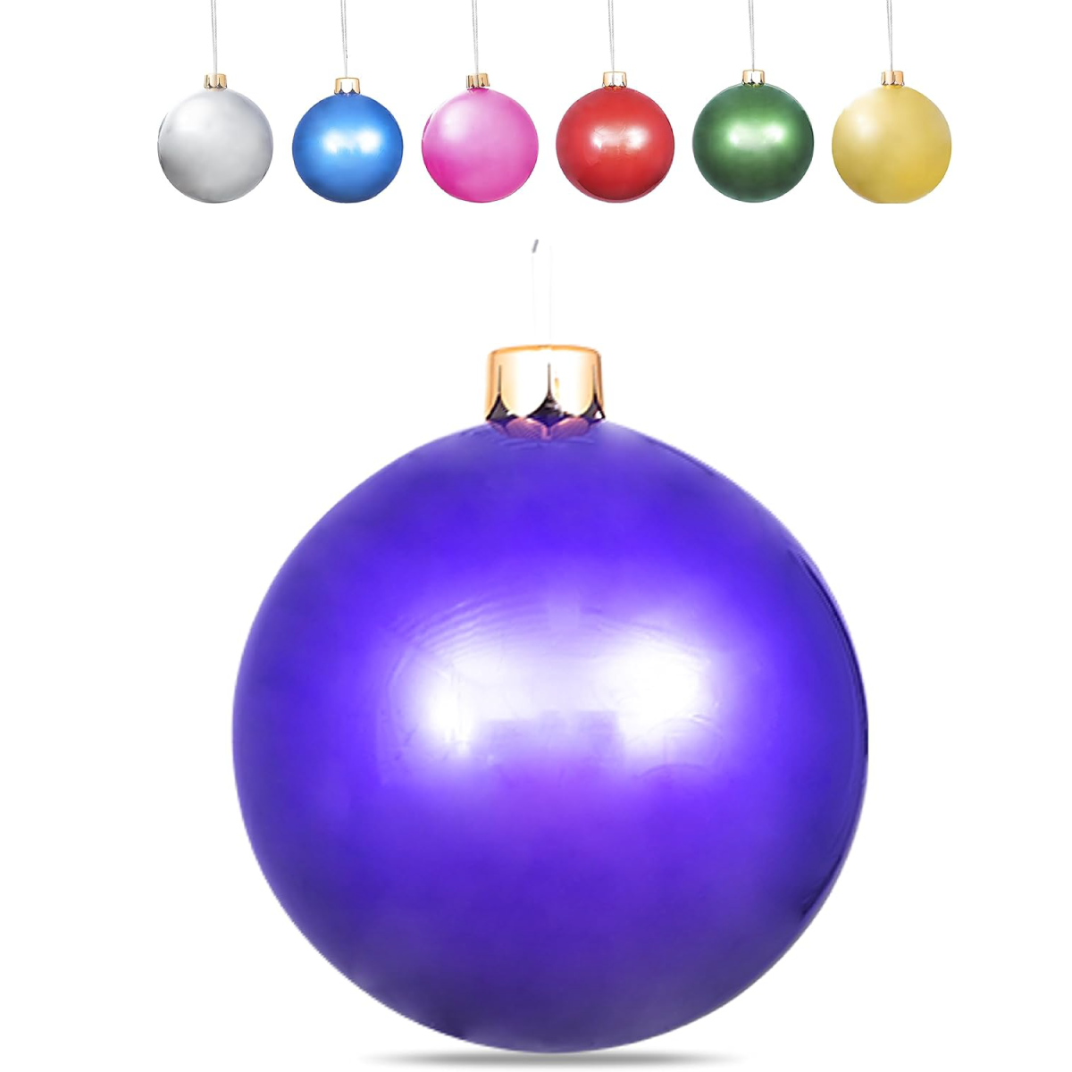 Inflatable Oversized Ornaments Jumbo Christmas Balls 15" 18" 25" or 30" inches Holiday Decorations Indoor Outdoor