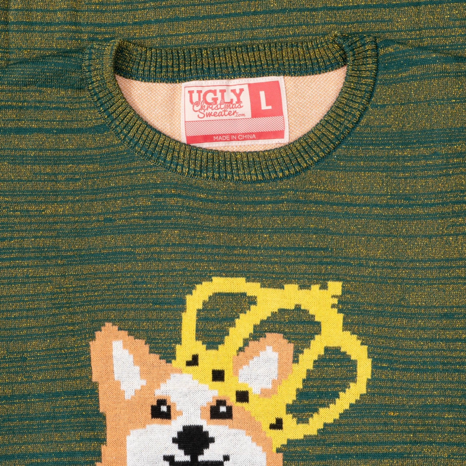 Queen Corgi Dog Lovers Adult Unisex Knitted Xmas Ugly Christmas Sweater