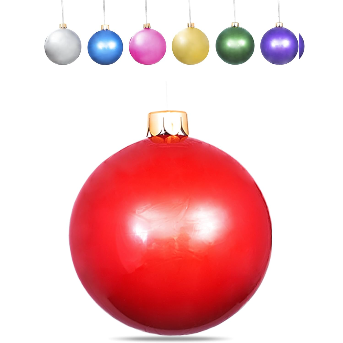 Inflatable Oversized Ornaments Jumbo Christmas Balls 15" 18" 25" or 30" inches Holiday Decorations Indoor Outdoor