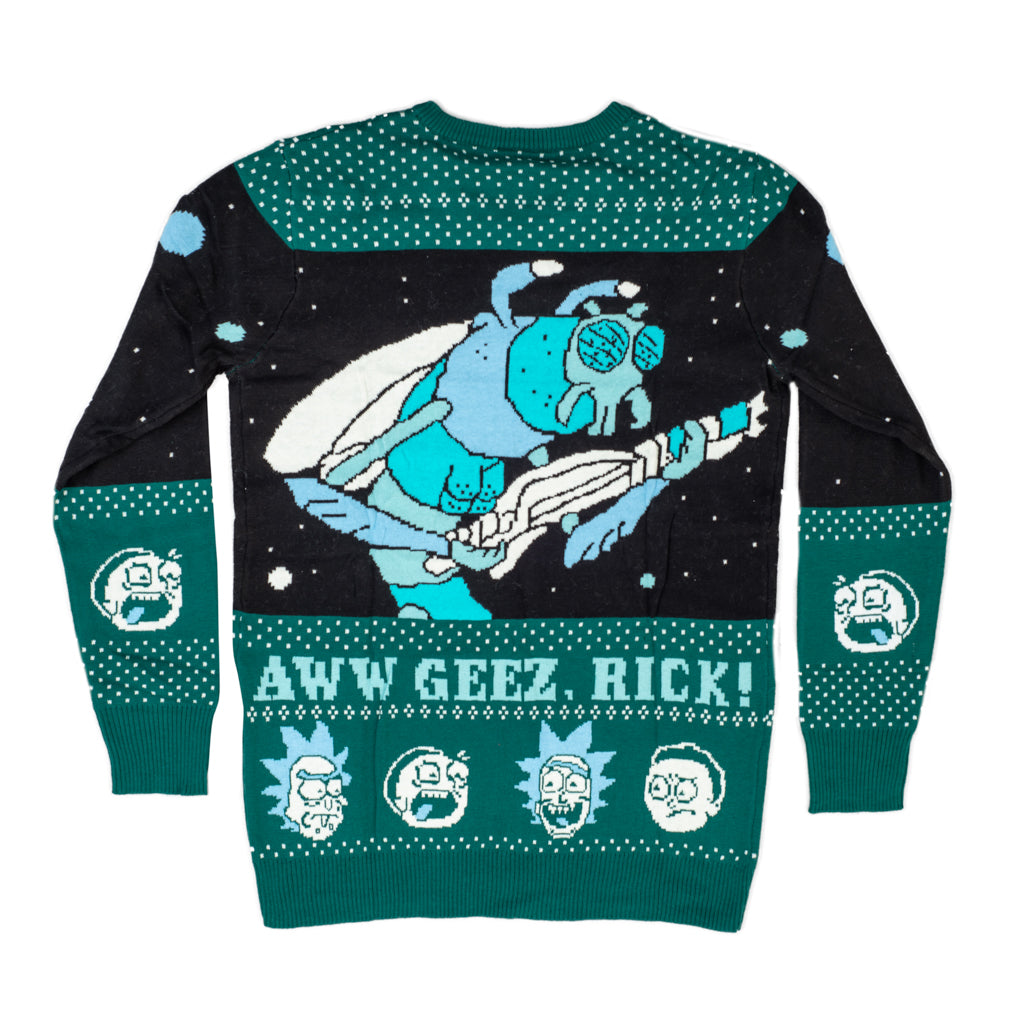 Women's Rick and Morty Aww Geez, Rick Ugly Christmas Sweater