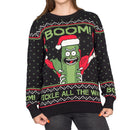 Women's Rick and Morty Boom! PickleRick Ugly Christmas Sweater