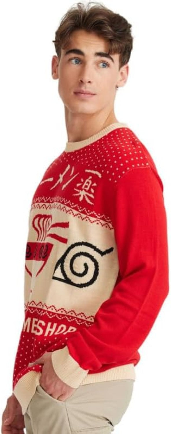 Ripple Junction Naruto Unisex Pullover Ugly Sweater Ichiraku Ramen Bowl