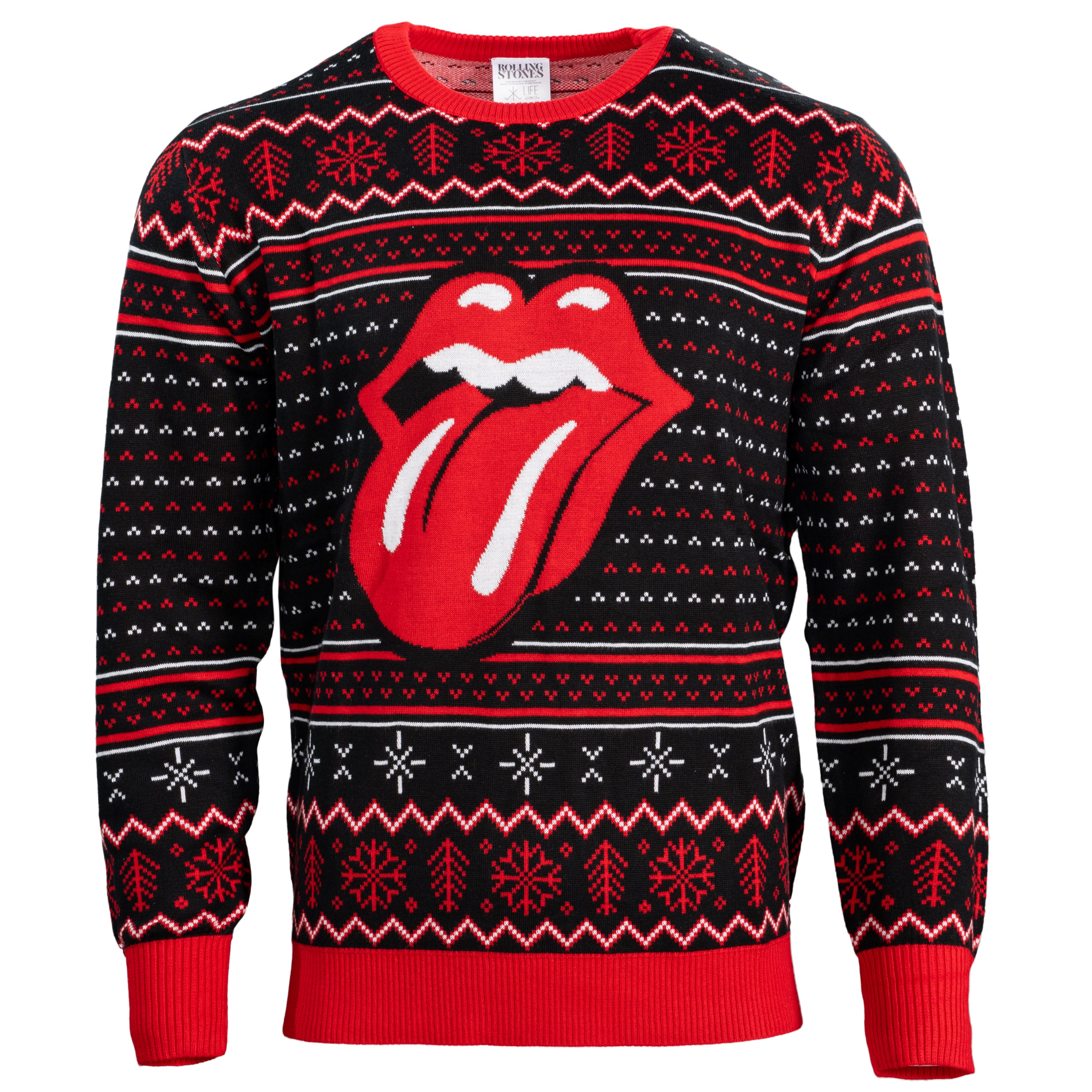Rolling Stones Lips Tongue Ugly Christmas Sweater