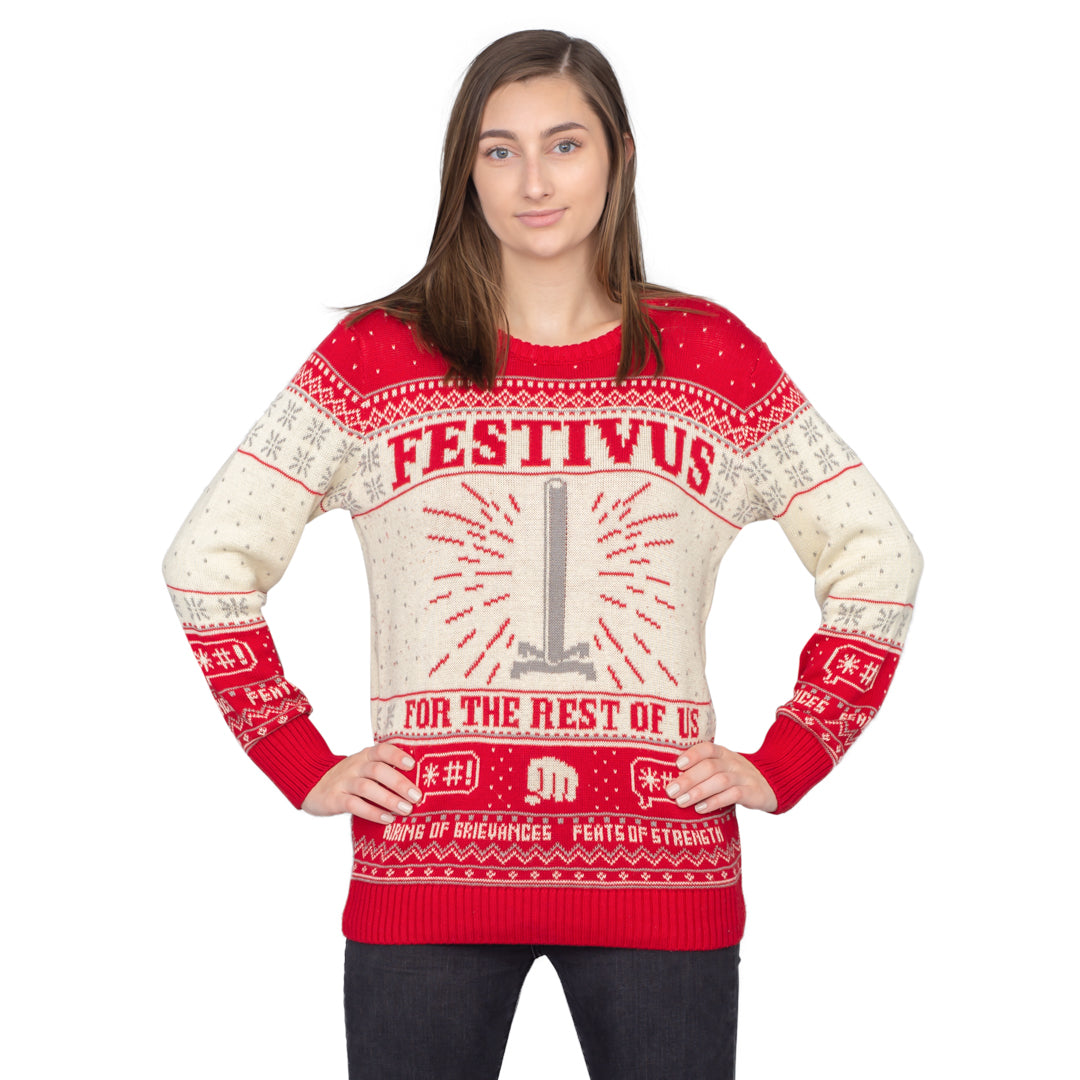 Women's Seinfeld Festivus For The Rest Of Us Pole Ugly Christmas Sweater