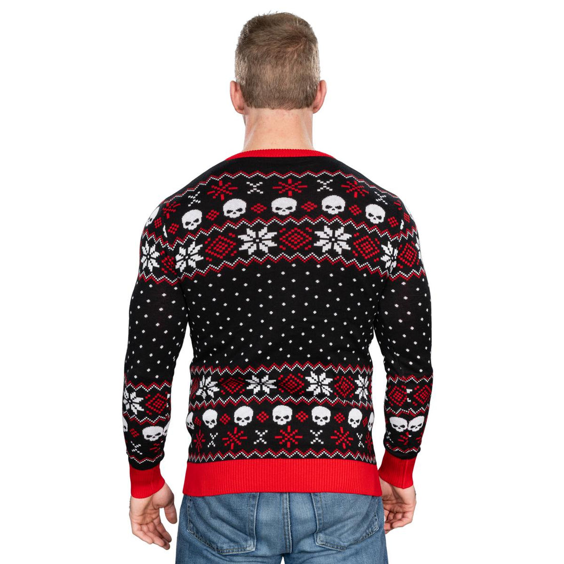 Rock and Roll Santa Claus Guitar Sleigher Knitted Ugly Christmas Sweat