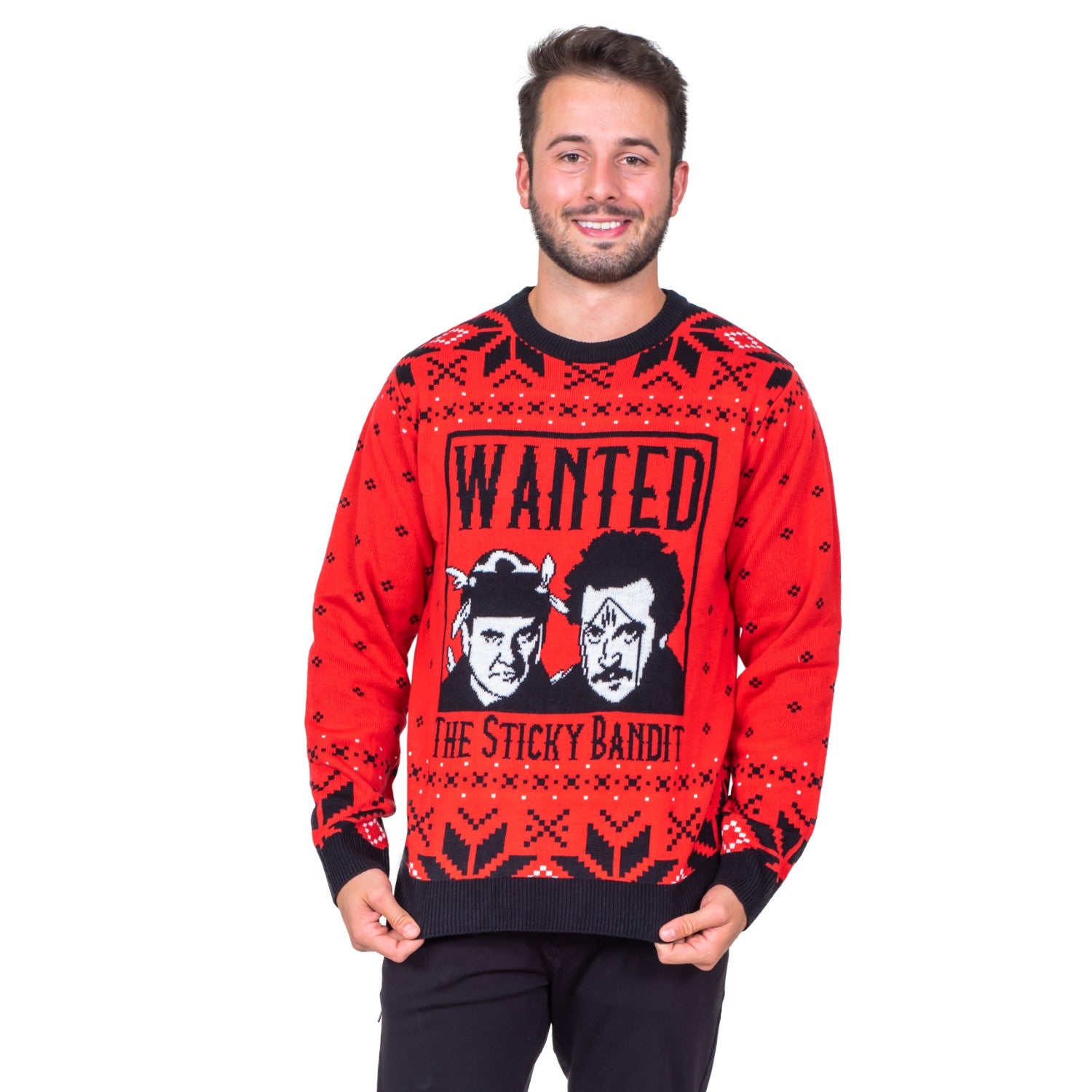 Sticky Bandits 1980s Funny Adult Unisex Holiday Ugly Christmas Sweater