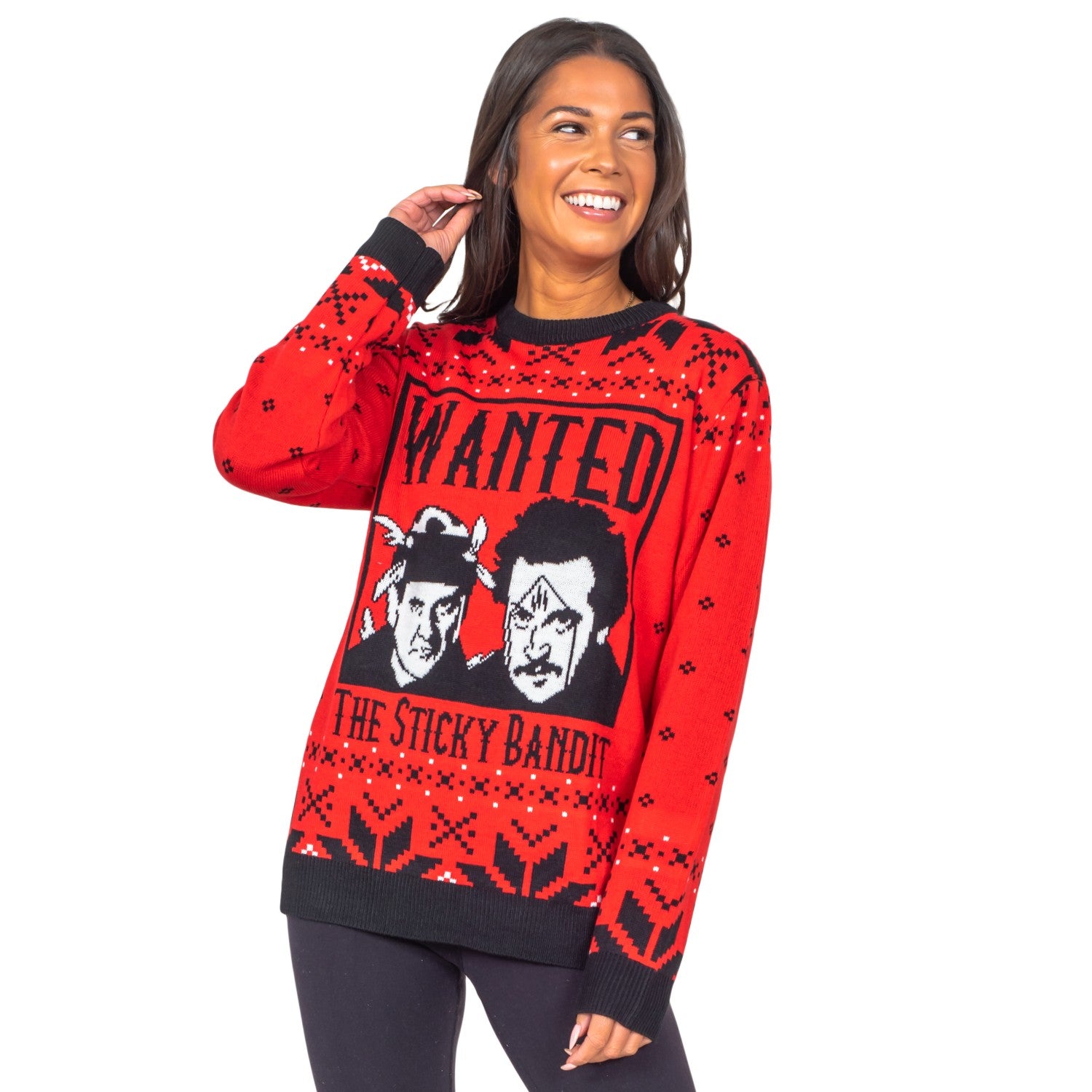 Sticky Bandits 1980s Funny Adult Unisex Holiday Ugly Christmas Sweater