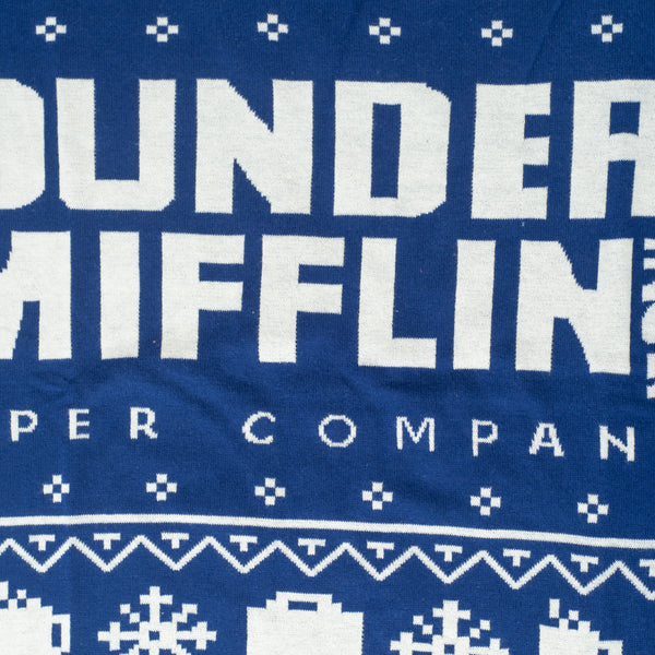 Women's The Office Dunder Mifflin Blue Ugly Christmas Sweater