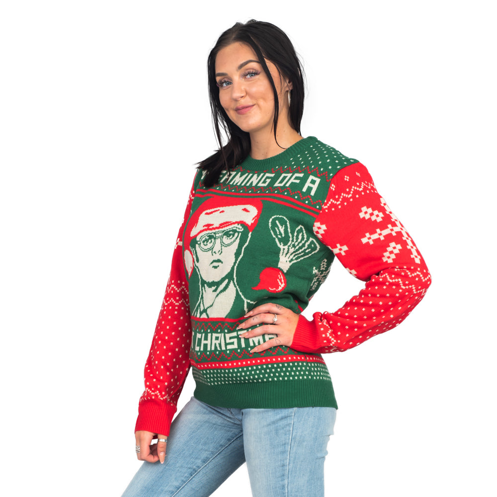 Women's The Office Dwight Schrute Christmas Beets Ugly Christmas Sweater