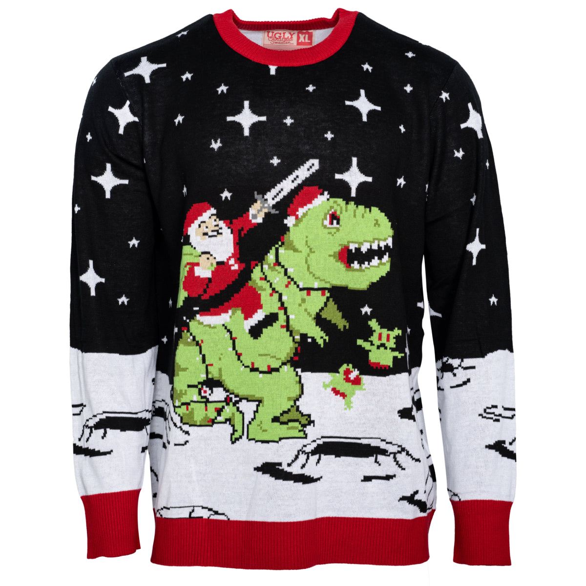 Santa Riding Trex Sweater
