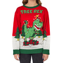 Women's Tree Rex Light Up T-Rex Ugly Christmas Sweater