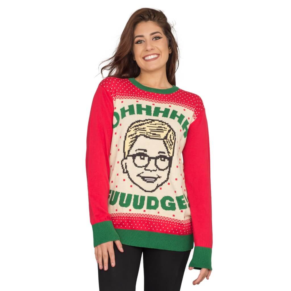 Women's A Christmas Story OHHHH FUUUDGE! Ralphie Ugly Christmas Sweater