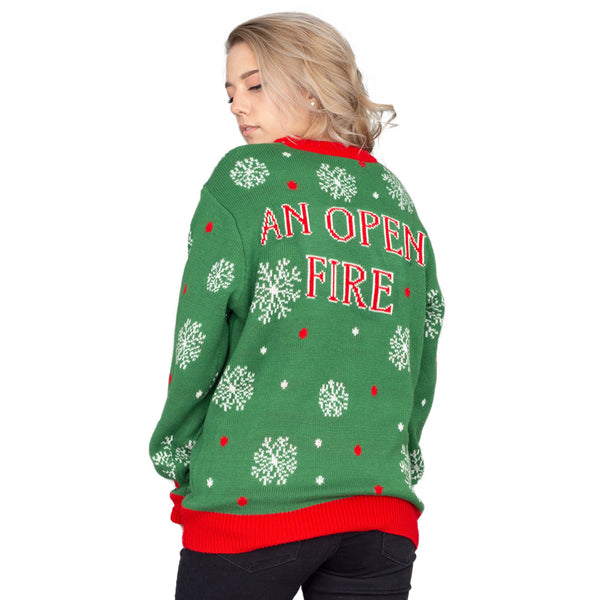 Women's Chest Snowflakes Christmas Tree Ugly Christmas Sweater