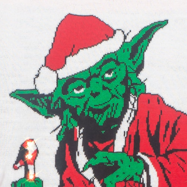 Star Wars Jedi Yoda Light Up LED Ugly Christmas Sweater