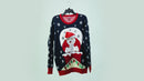Flappy Santa Animated Hat Ugly Christmas Sweater