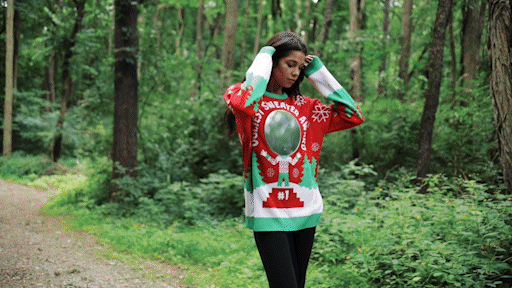 Tillmann's Ugly Christmas Sweater - Maglione Unisex 100% Cotone Con Motivo Virus, Rosso, Taglia L
