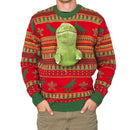 3D T-Rex Plushie Ugly Christmas Sweater