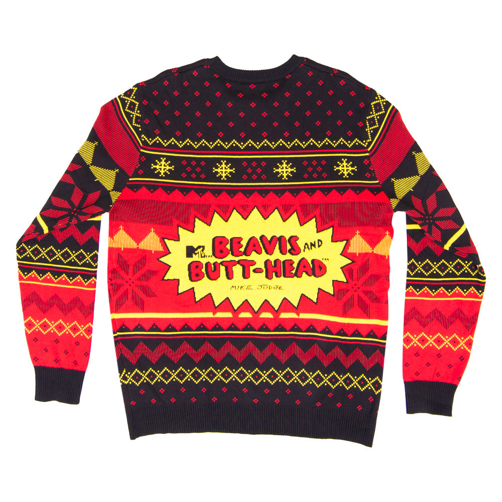 Beavis and butthead ugly christmas sweater Clearance