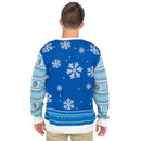 Bud Light Beer Blue and White Ugly Christmas Sweater 2