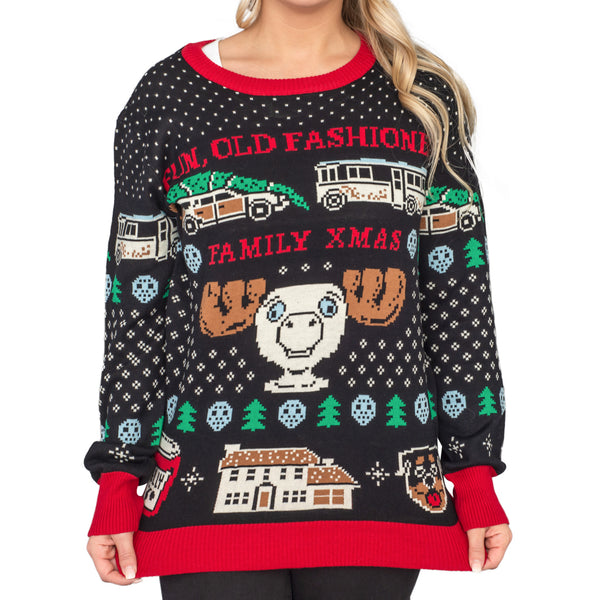 Women's Christmas Vacation Fun Old-Fashioned Family Ugly Christmas Sweater