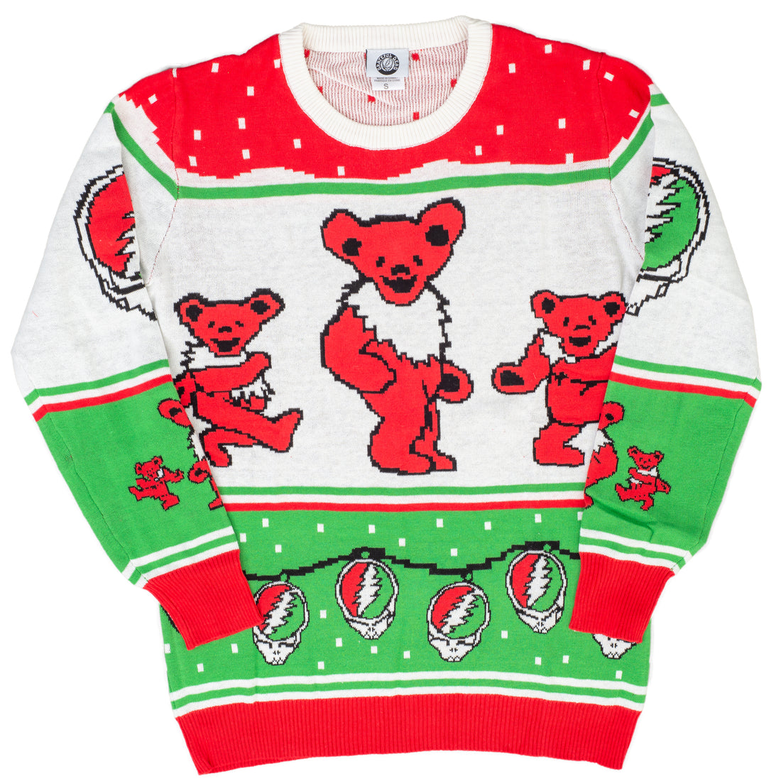 Ugly Christmas Sweater Teddy Bear Grateful Dead Dancing Bears