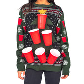 Beer Pong 3D Ugly Christmas Sweater